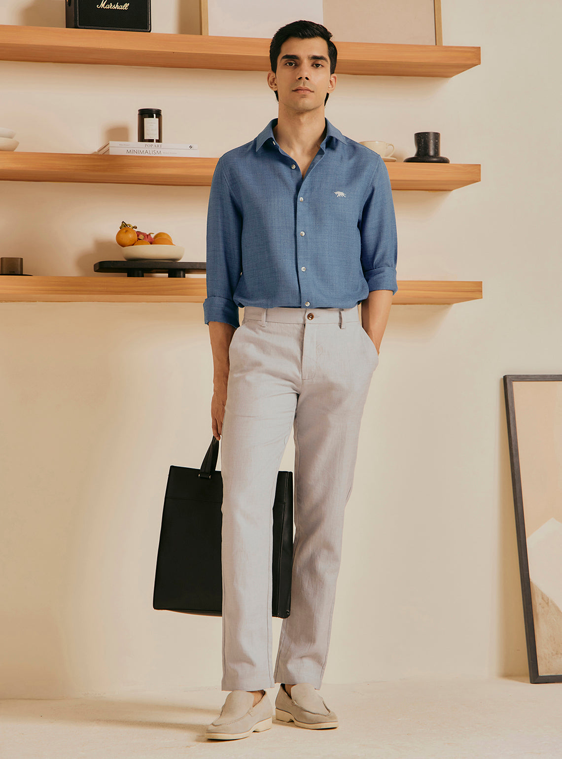 Ocean Blue Poly Rich Shirt