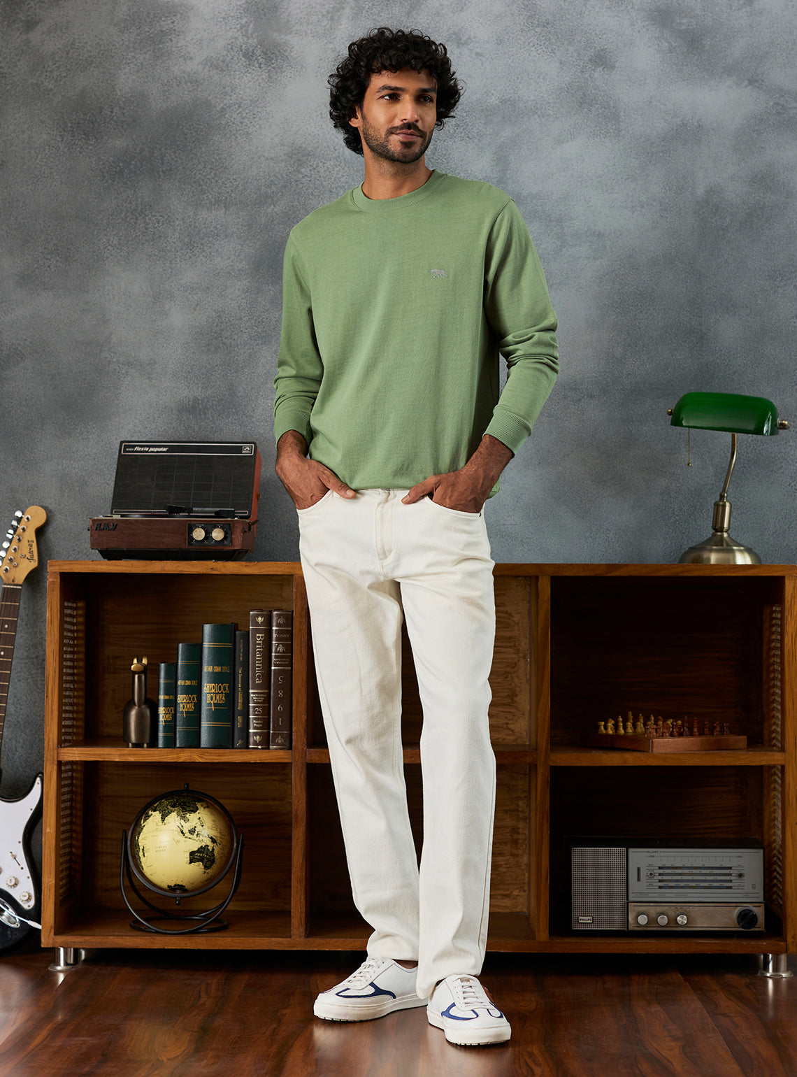 Groove Green Cotton Sweatshirt