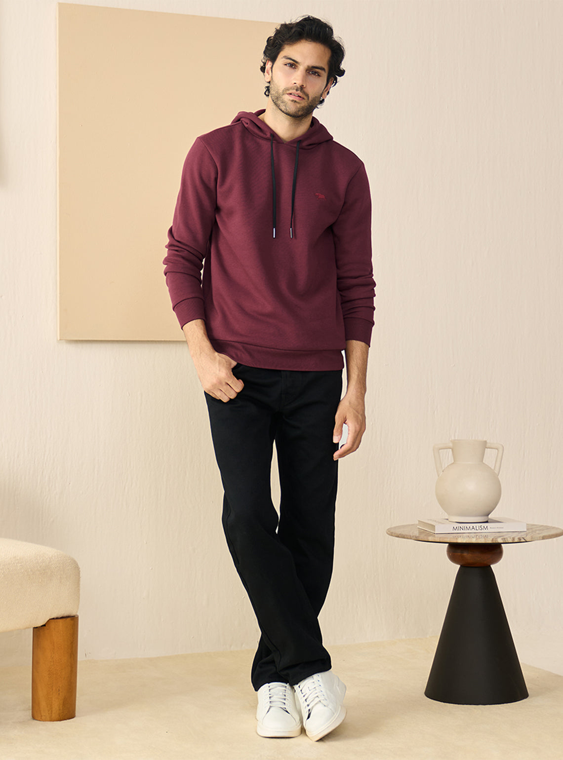 Dusky Burgundy Fleece Hoodie