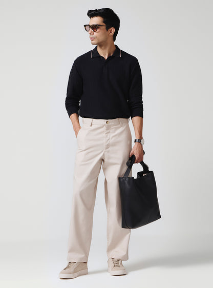 Martini Beige Cotton Blend Trousers