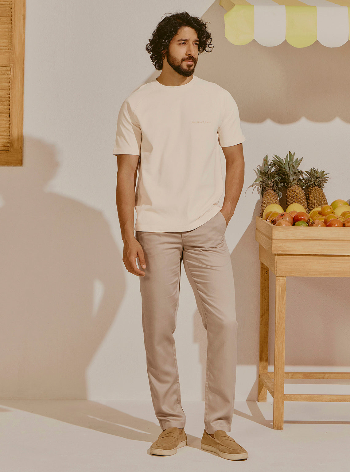 Ibiza Khaki Lyocell Blend Trouser