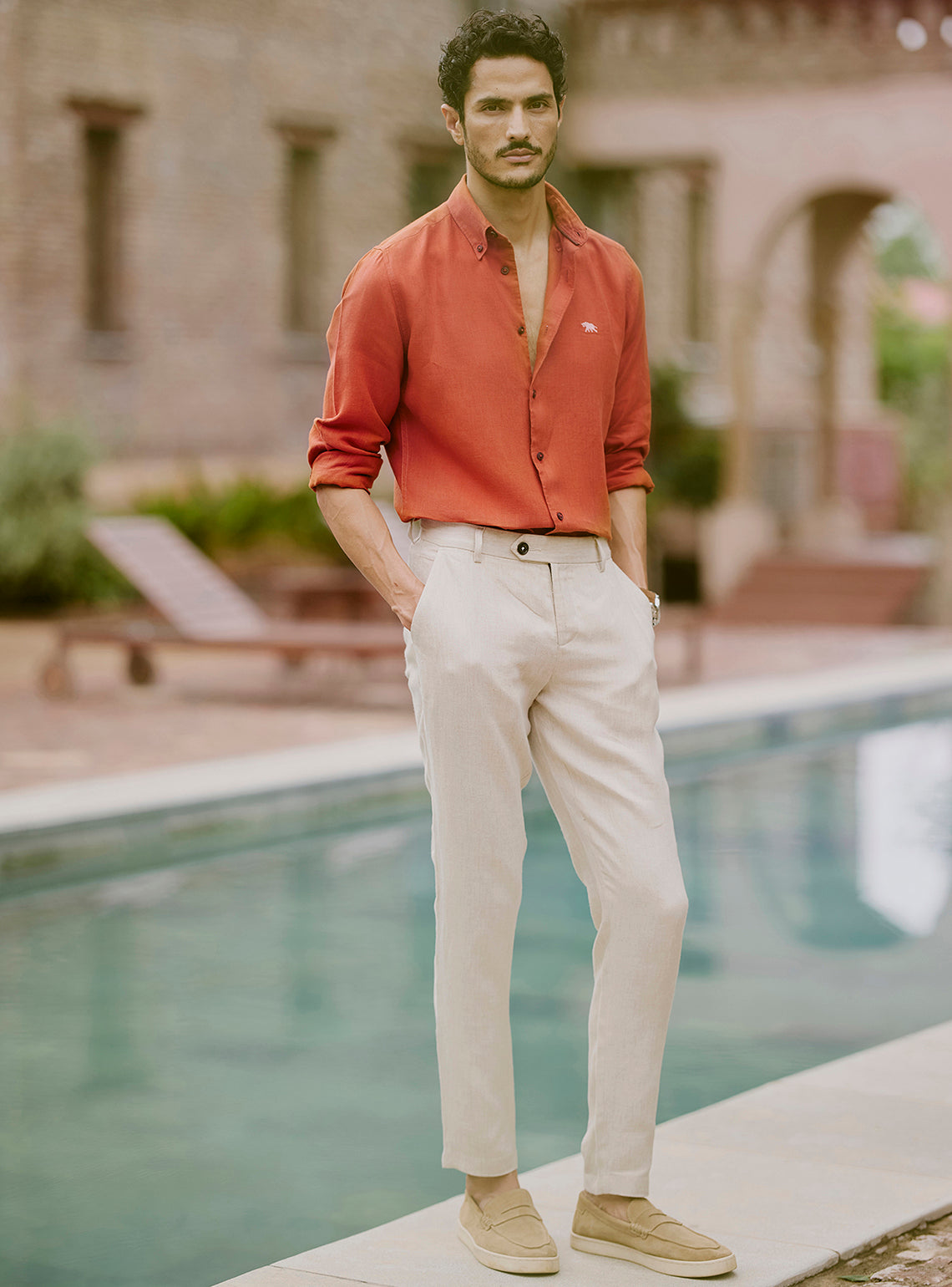 Sienna Rust Linen Shirt