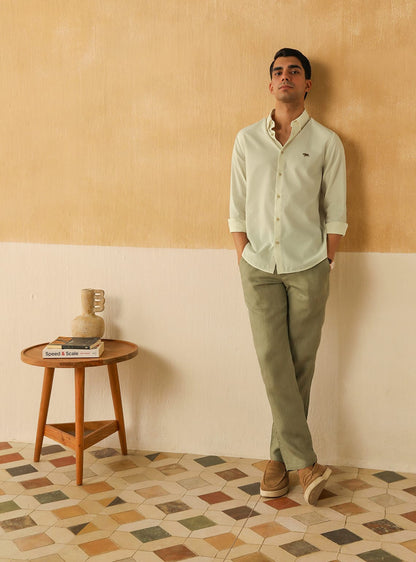 Tallow White Seersucker Shirt