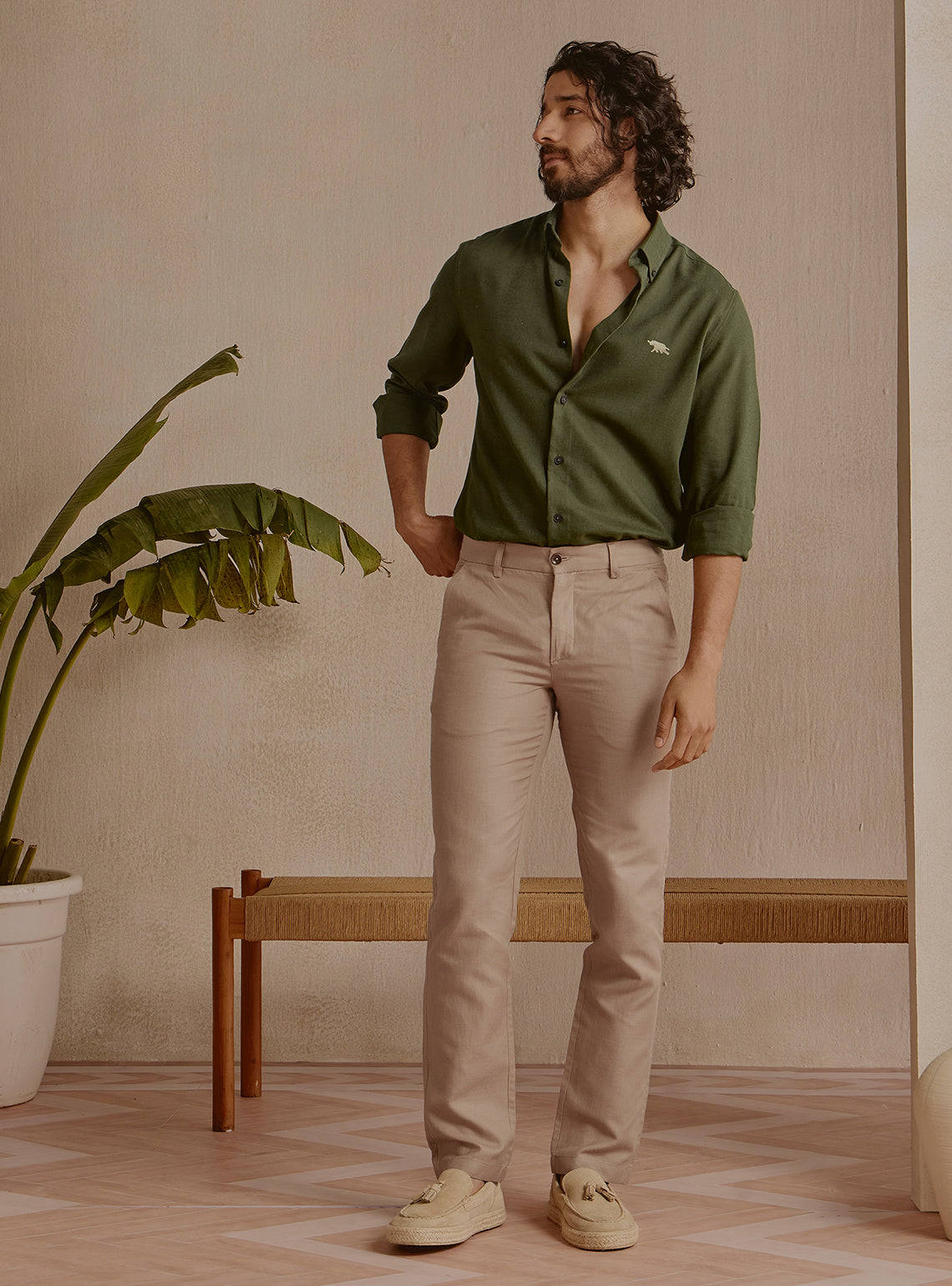 Silt Brown Linen Trousers