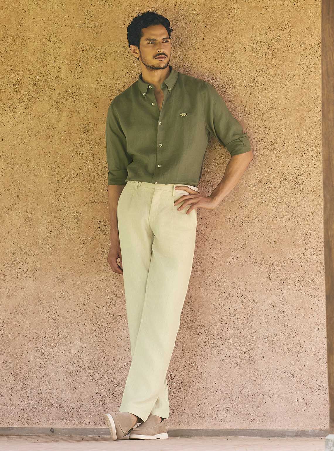 Terrain Olive Linen Shirt