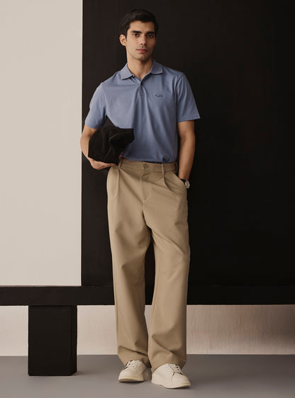 Cobalt Blue Cotton Jersey Polo