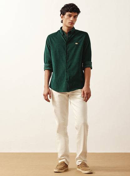 Spectra Green Cotton Tencel Corduroy Shirt