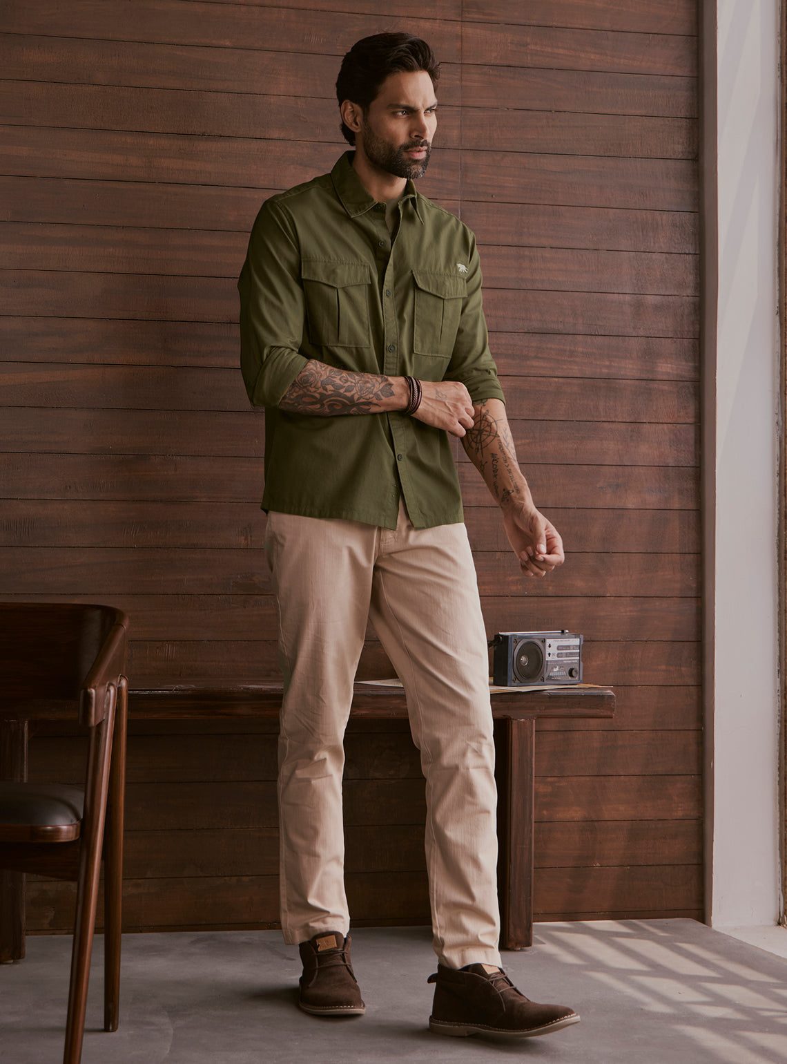 Canopy Olive Explorer Cotton Shirt
