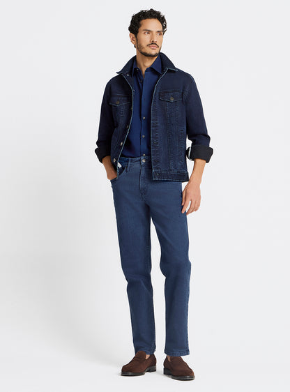 Lake Blue Cotton Blend Jeans