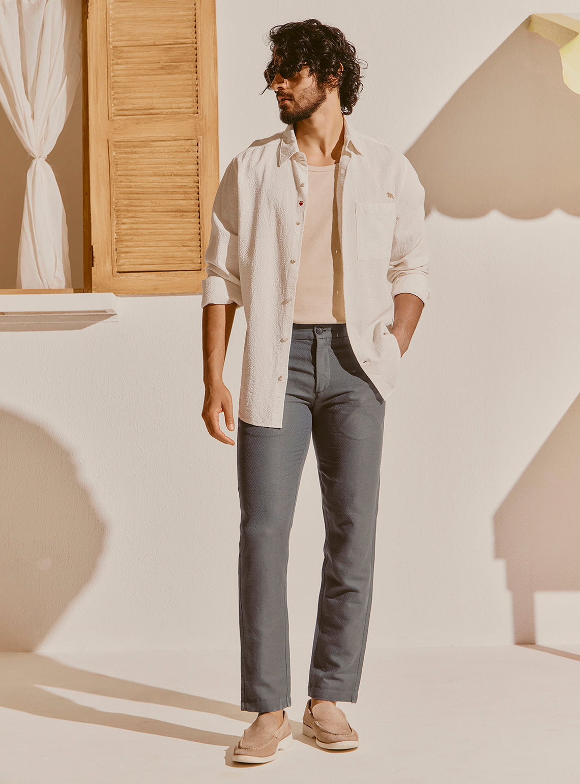 Marbella Green Cotton Linen Trouser