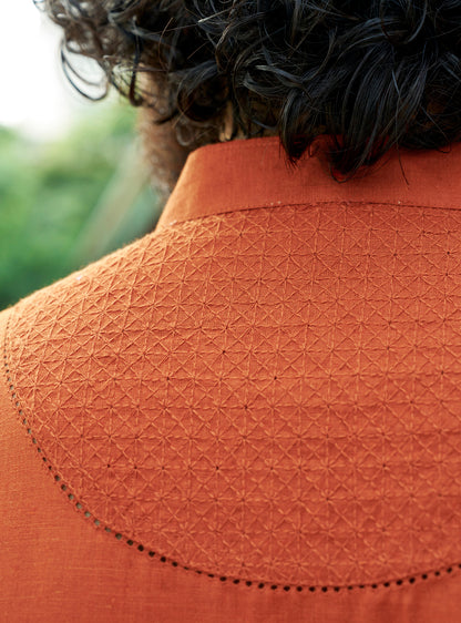 Rodh Rust Linen Kurta