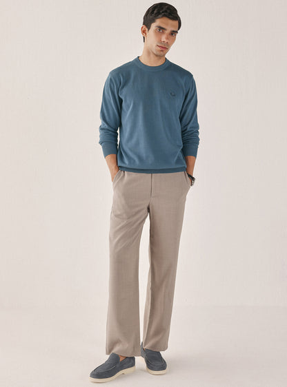 Bermuda Blue Cotton Pullover