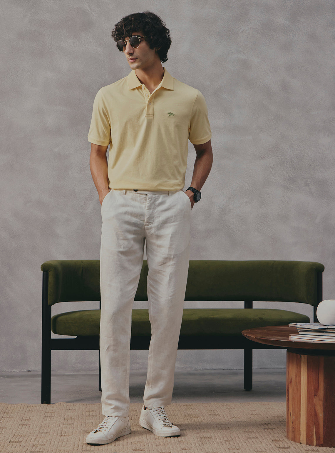Turmeric Yellow Cotton Polo