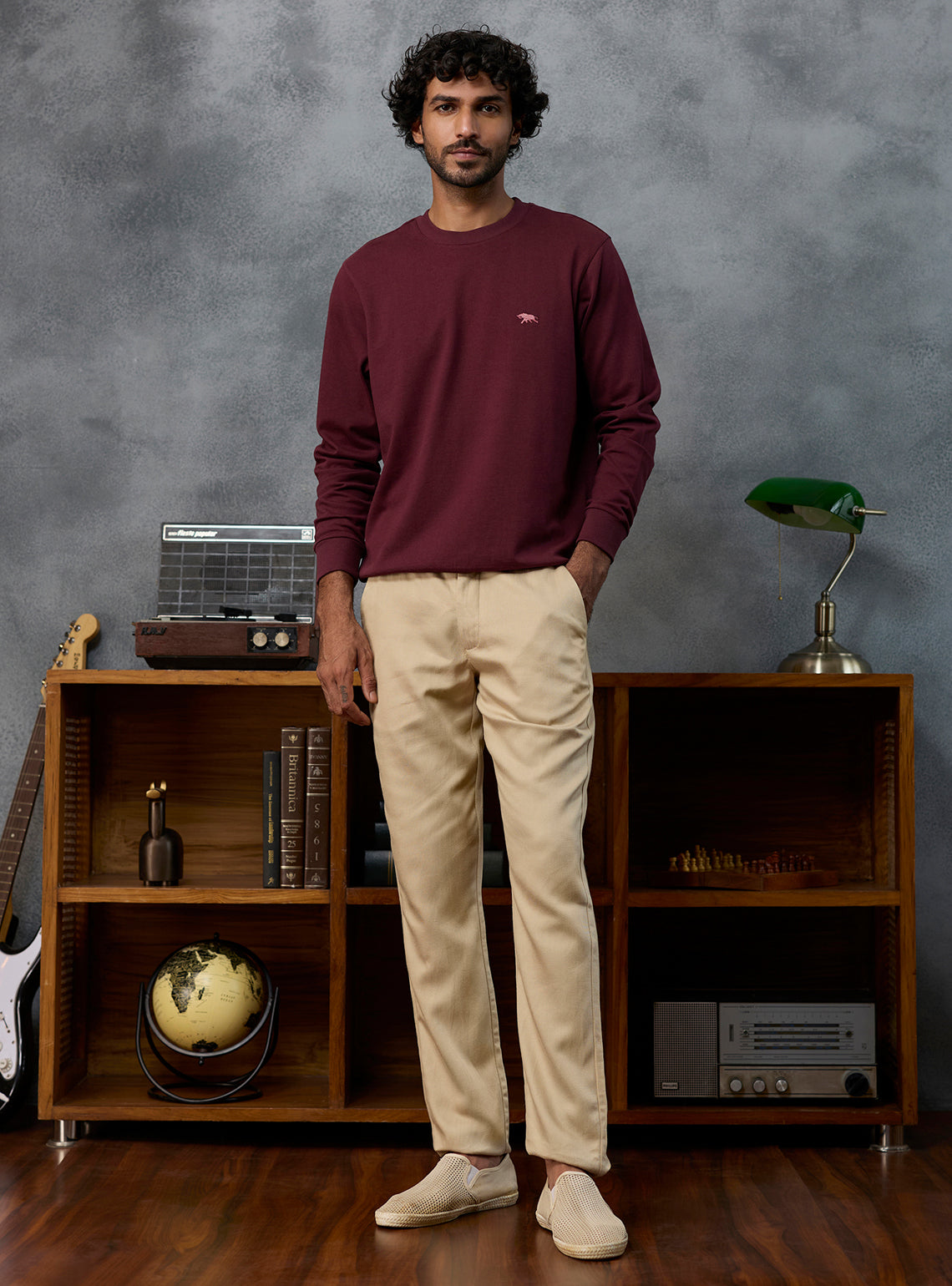 Replay Burgundy Cotton Sweatshirt