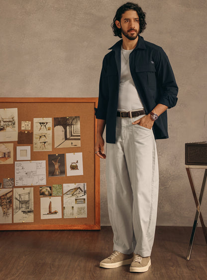 Ash Beige Cotton Canvas Trousers