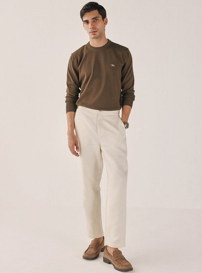 Rift Brown Cotton Pullover