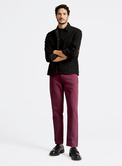 Camelot Burgundy Cotton Blend Jeans