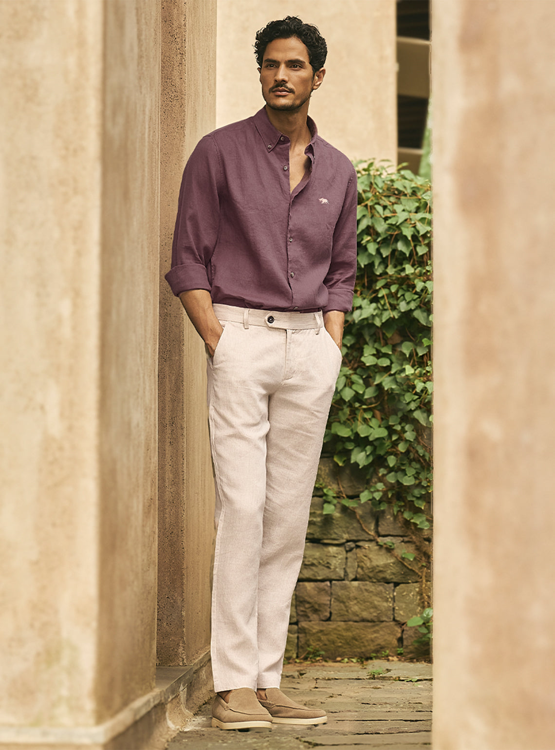 Aurora Pink European Linen Shirt