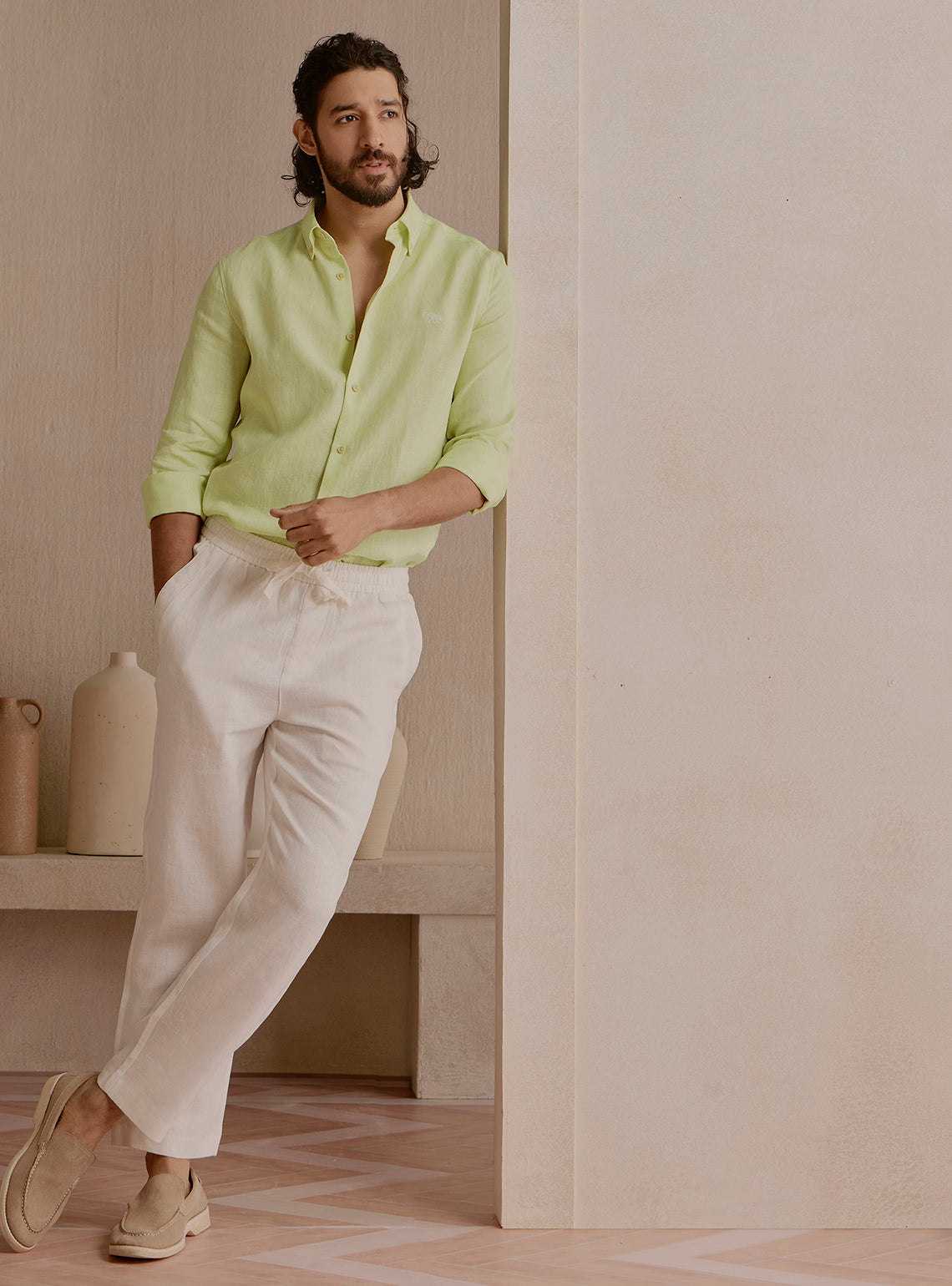 Reef Green Linen Shirt