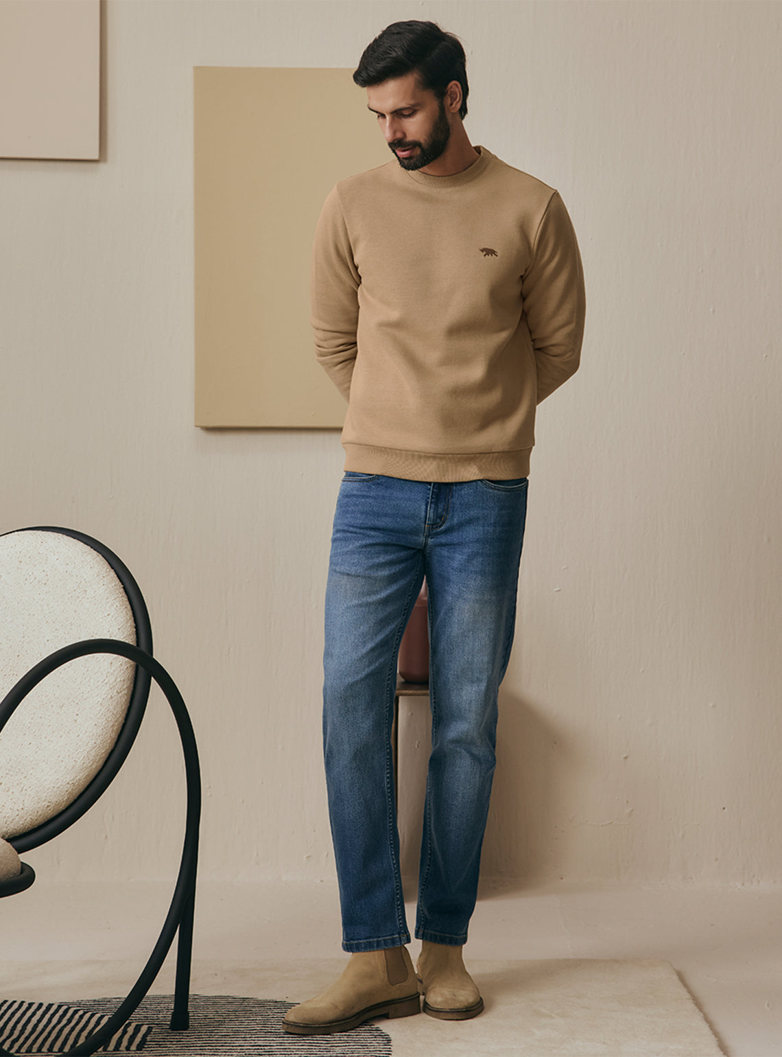 Oat Khaki Fleece Sweatshirt