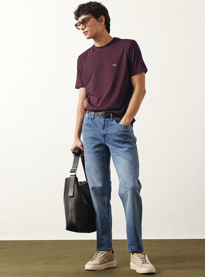 Wineberry Burgundy Cotton Crew