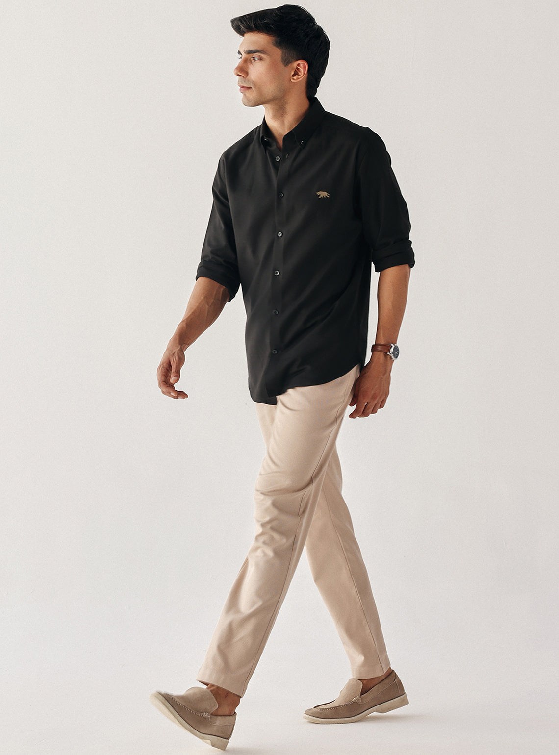 Woodsmoke Black Cotton Shirt