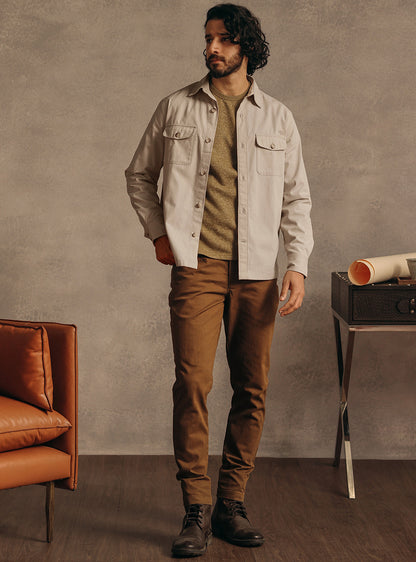 Khaki Tide Cotton Canvas Overshirt