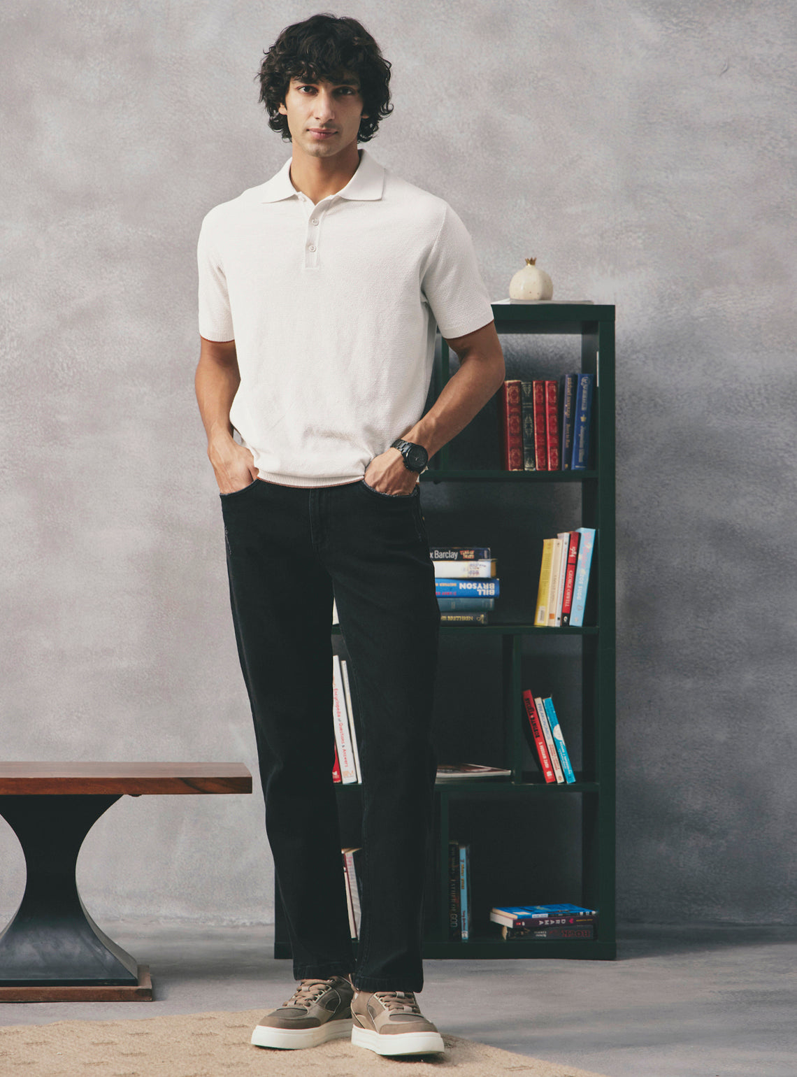 Cream Off White Cotton Polo