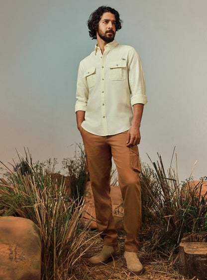 Golden-Hour Yellow Twill Shirt