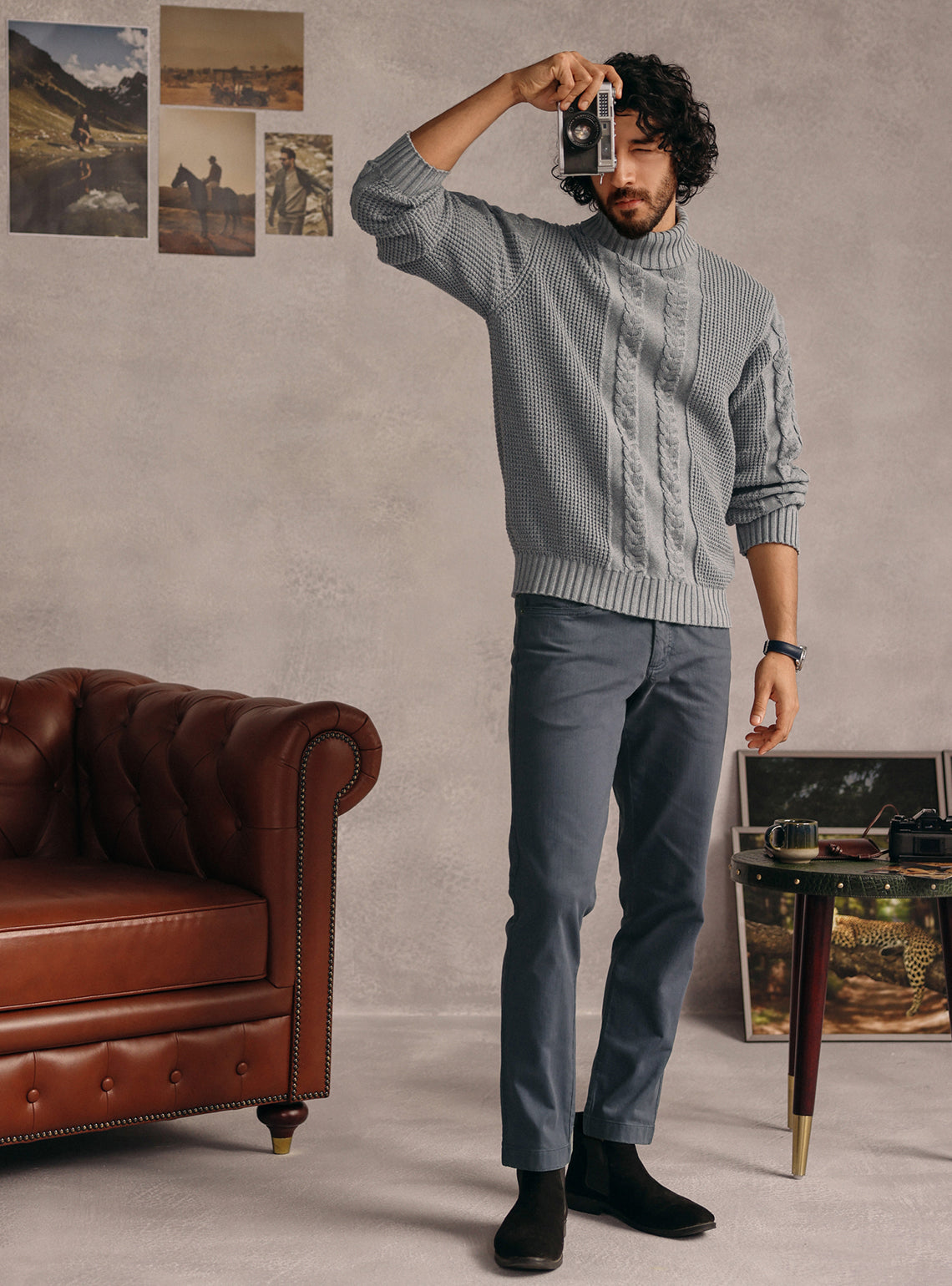 Star Grey Cotton Melange Pullover