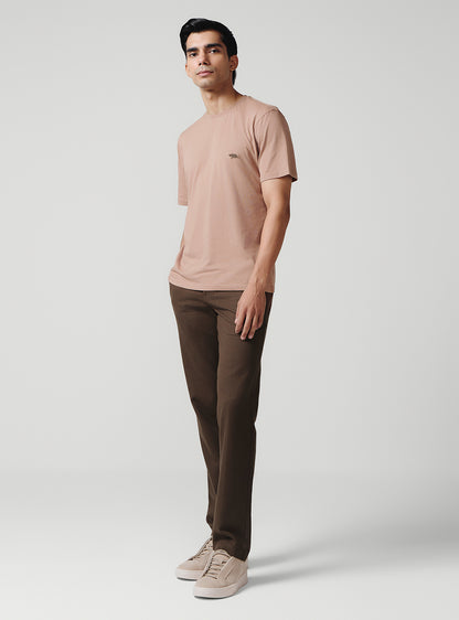 Shell Brown Cotton Crewneck