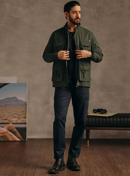 Jungle Olive Poly Twill Jacket
