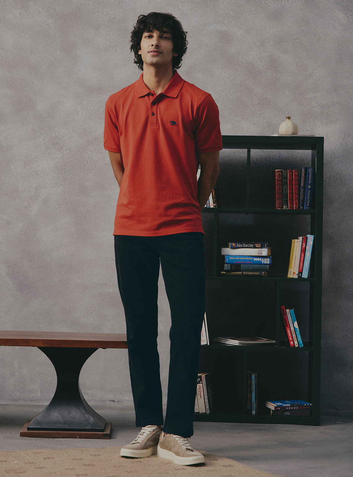 Paprika Rust Cotton Stretch Polo