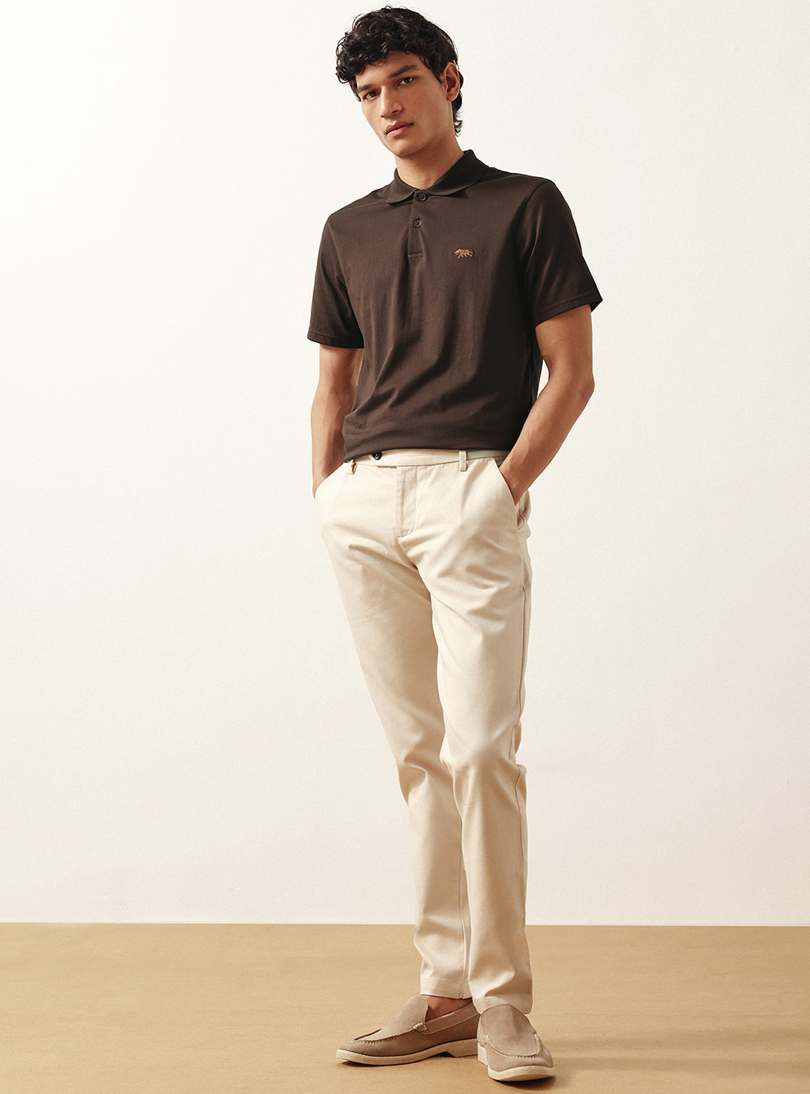 Cocoa Brown Cotton Polo