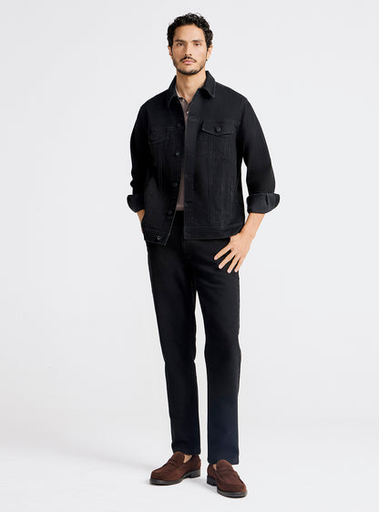 Onyx Black Cotton Blend Jeans