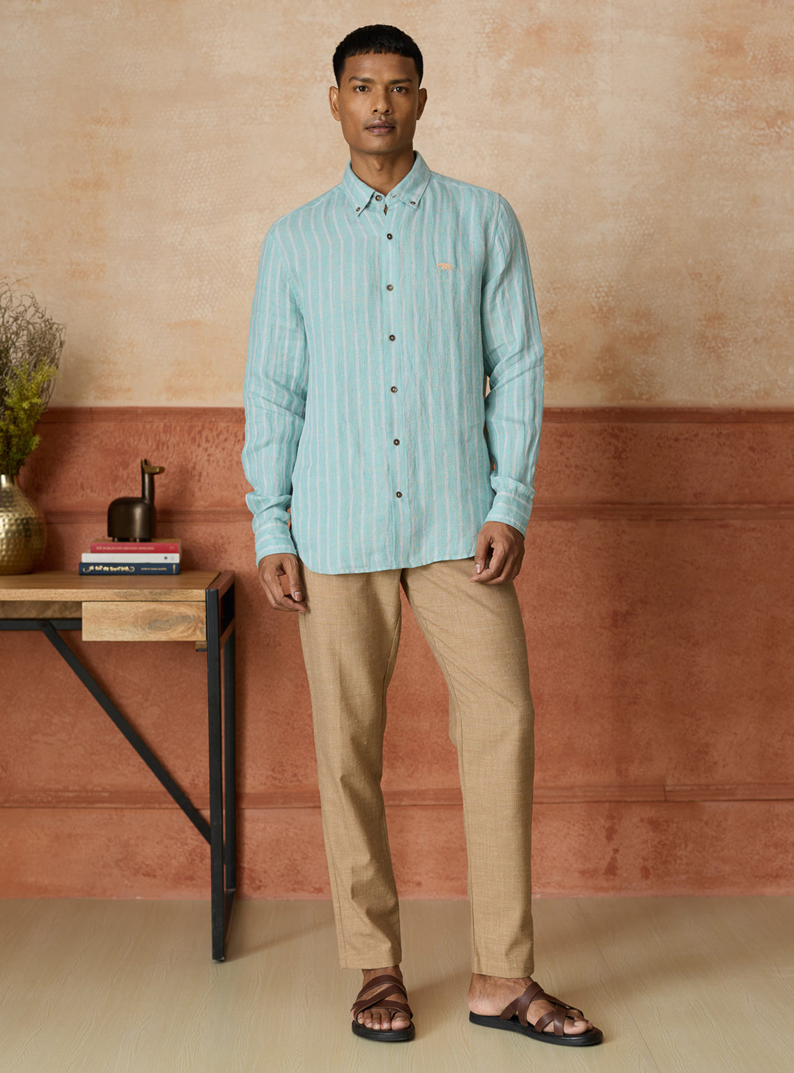 Oasis European Linen Stripe Shirt