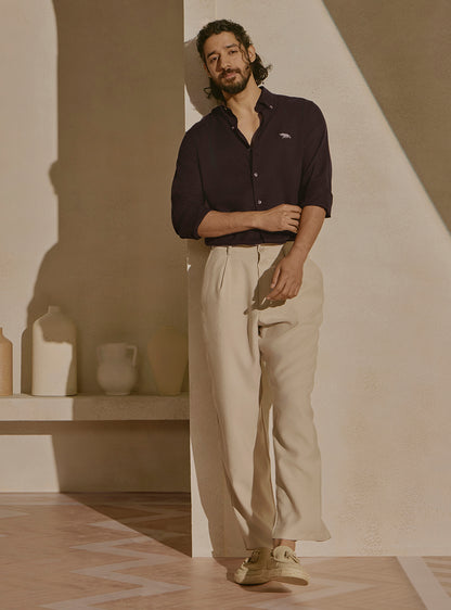 Drift Brown Linen Shirt