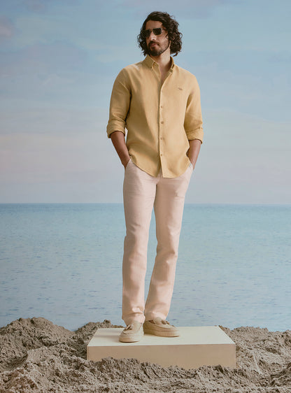 Reef Olive Linen Shirt