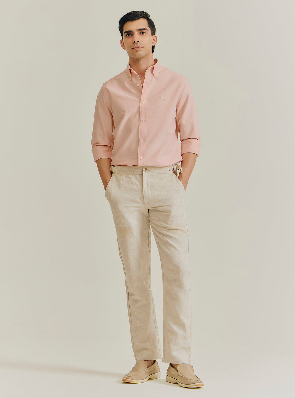 Marmalade Orange Giza Cotton Oxford Shirt