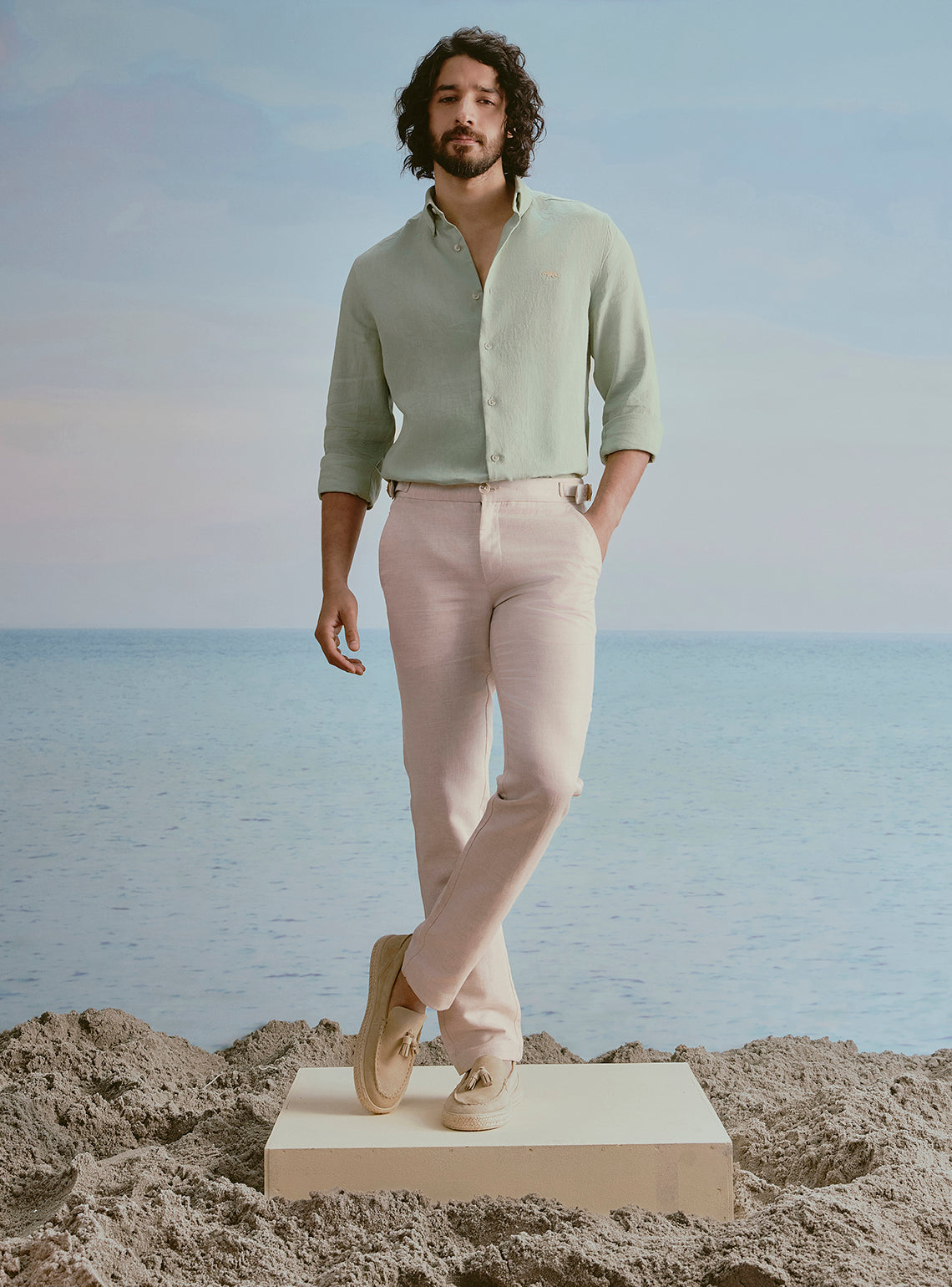 Tide Green Linen Shirt