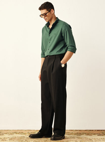 Essential Olive Green Cotton Oxford Shirt