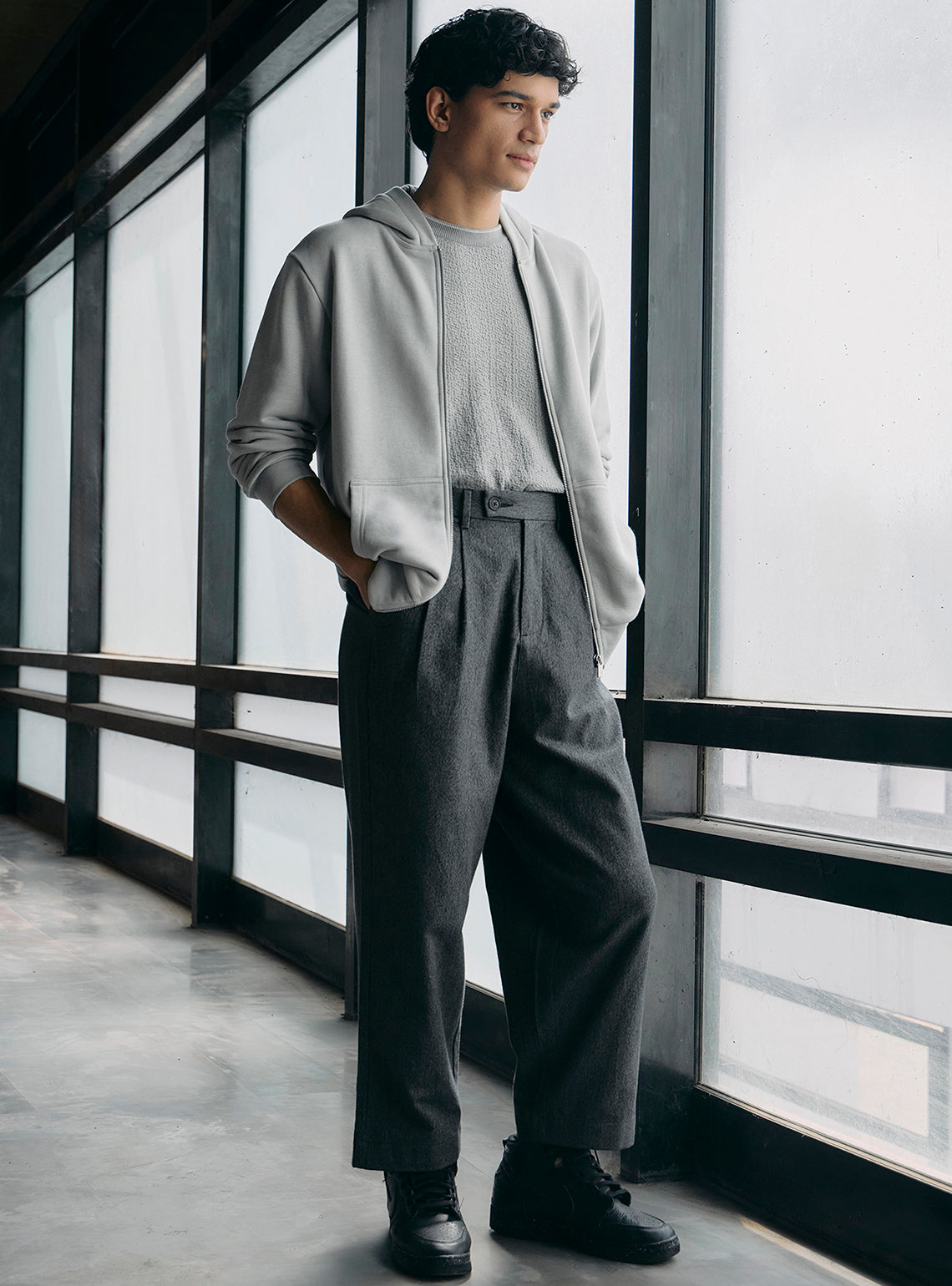 Stack Grey Cotton Triblend Hoodie