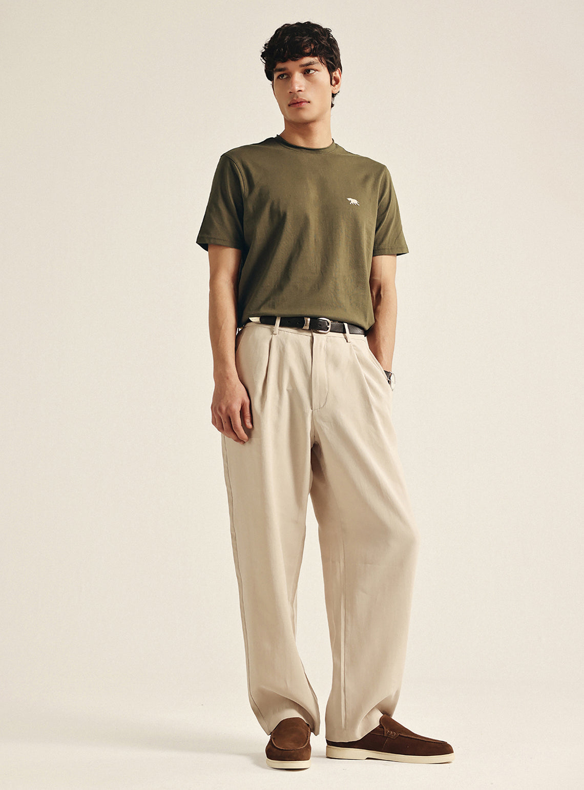 Herb Olive Cotton Crewneck