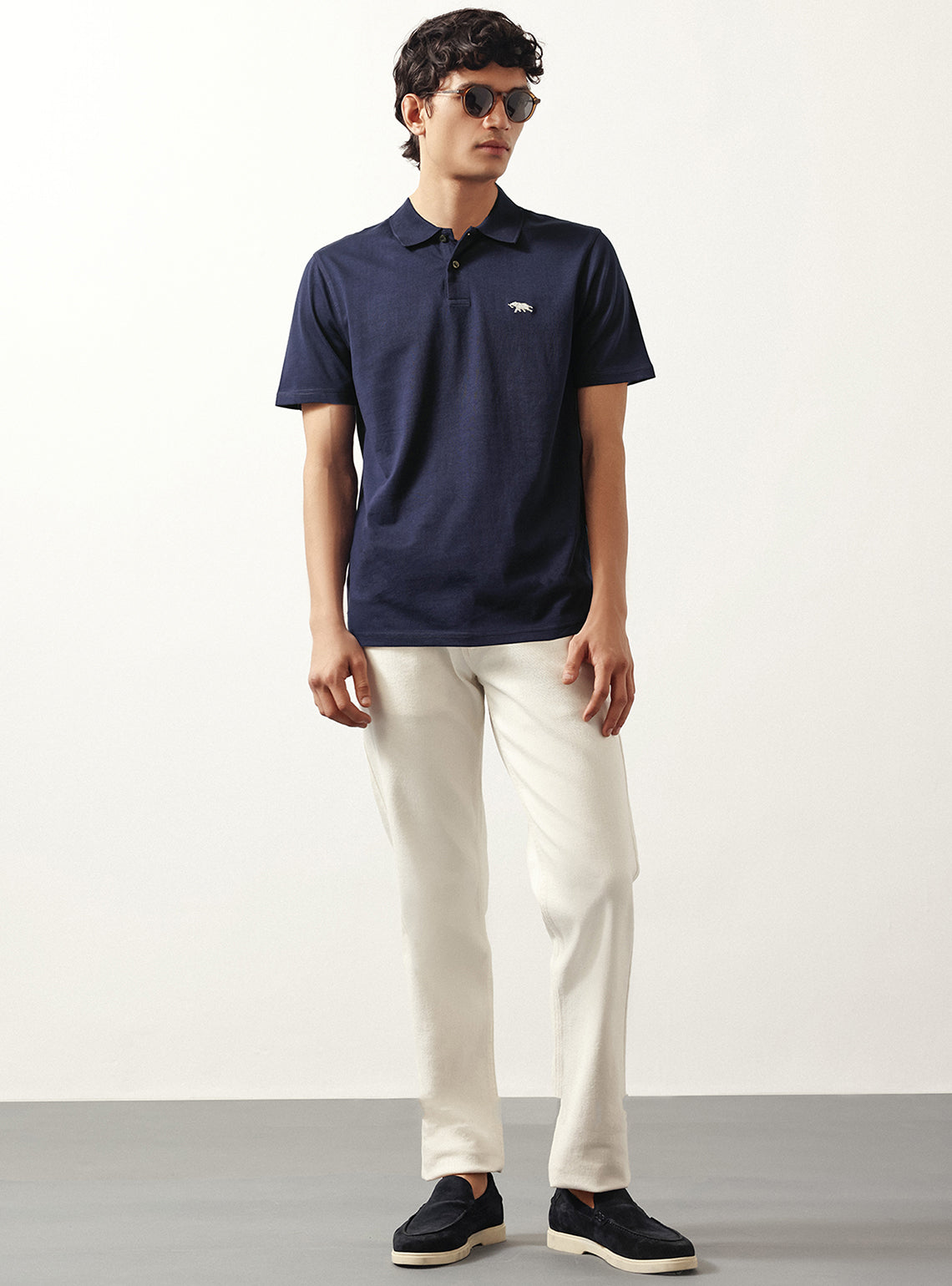 Vulcan Navy Cotton Polo