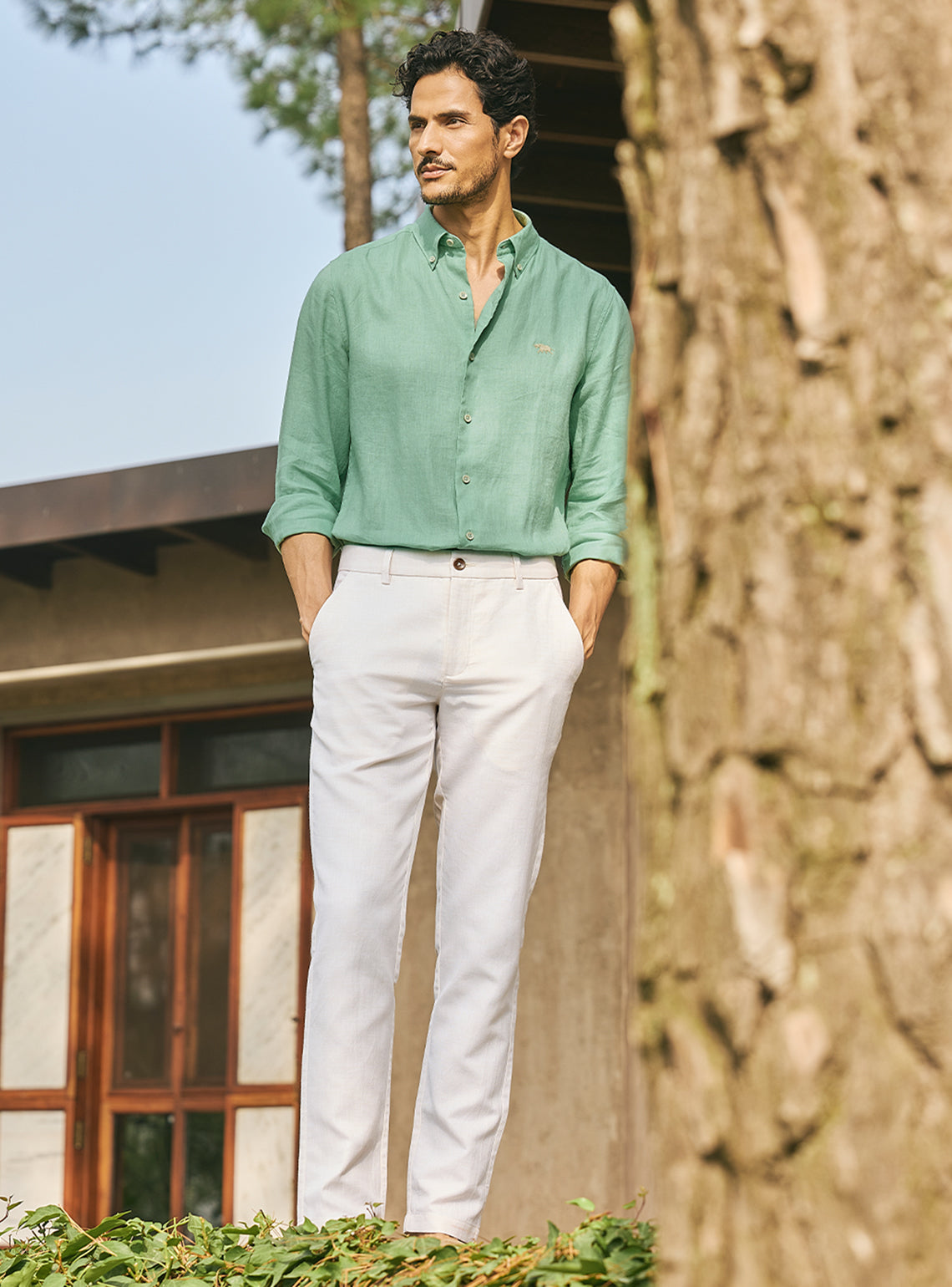 Meadow Mint Green European Linen Shirt