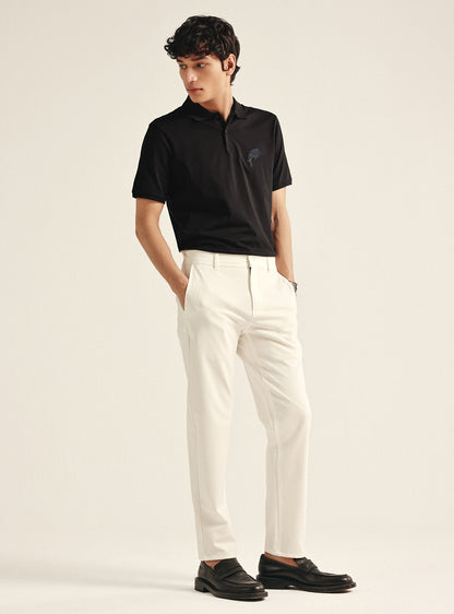 Pitch Black Compact Cotton Polo
