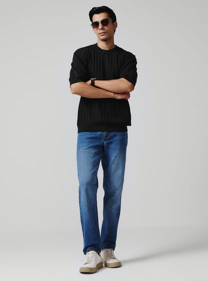 Black Jaguar Cotton Crew