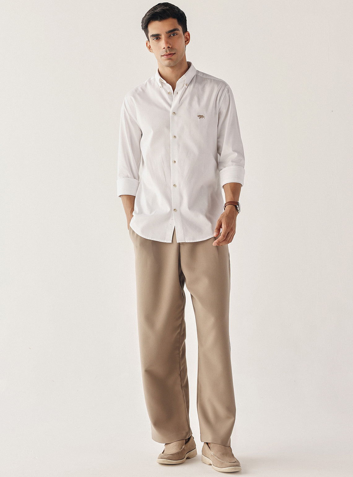 Alto White Cotton Shirt