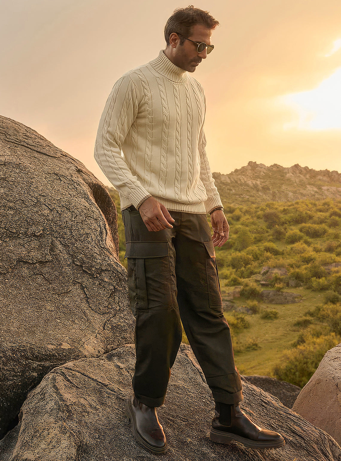 Dawn Off White Cotton Blend Pullover