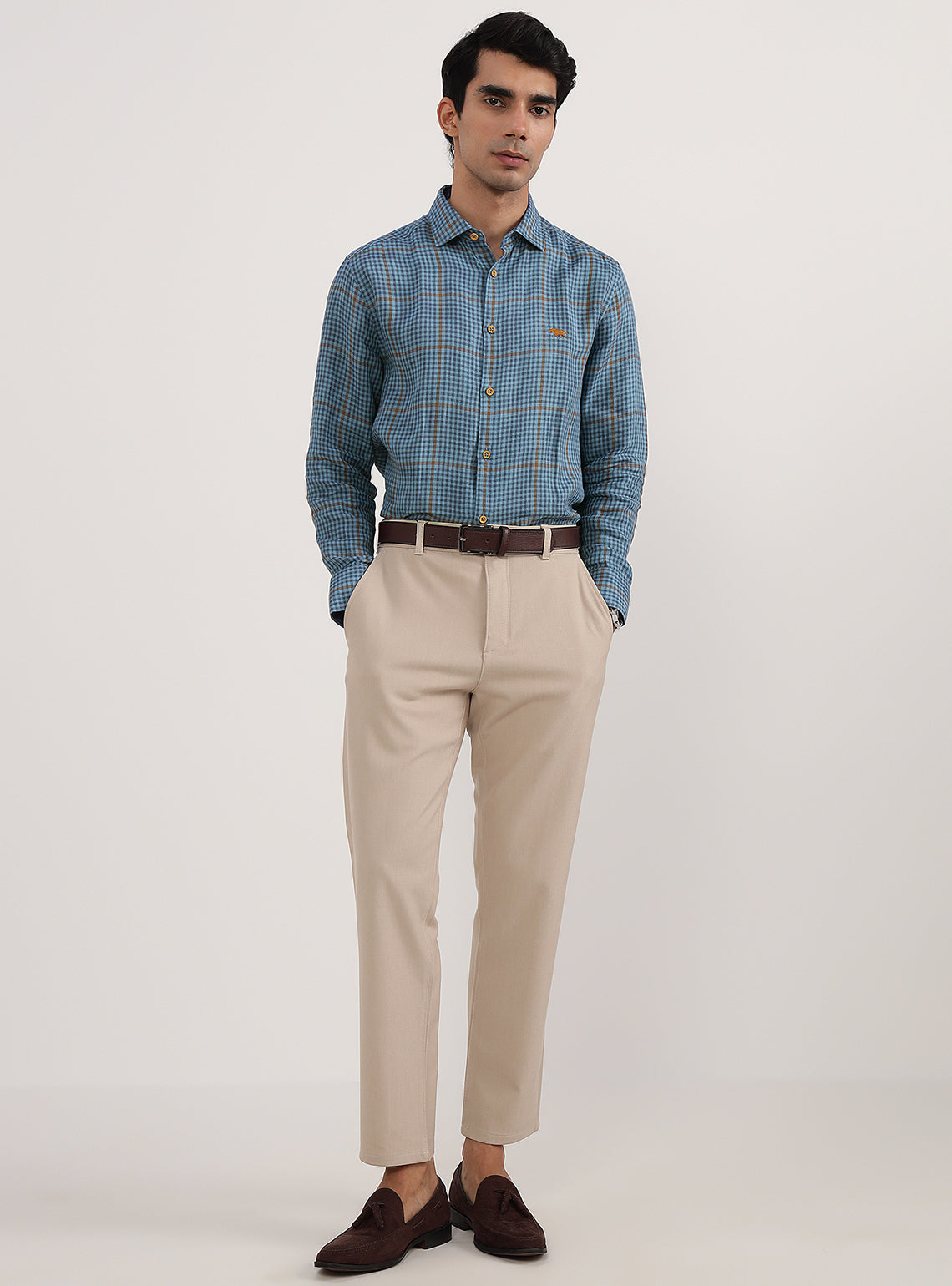 Aegean Blue Linen Shirt